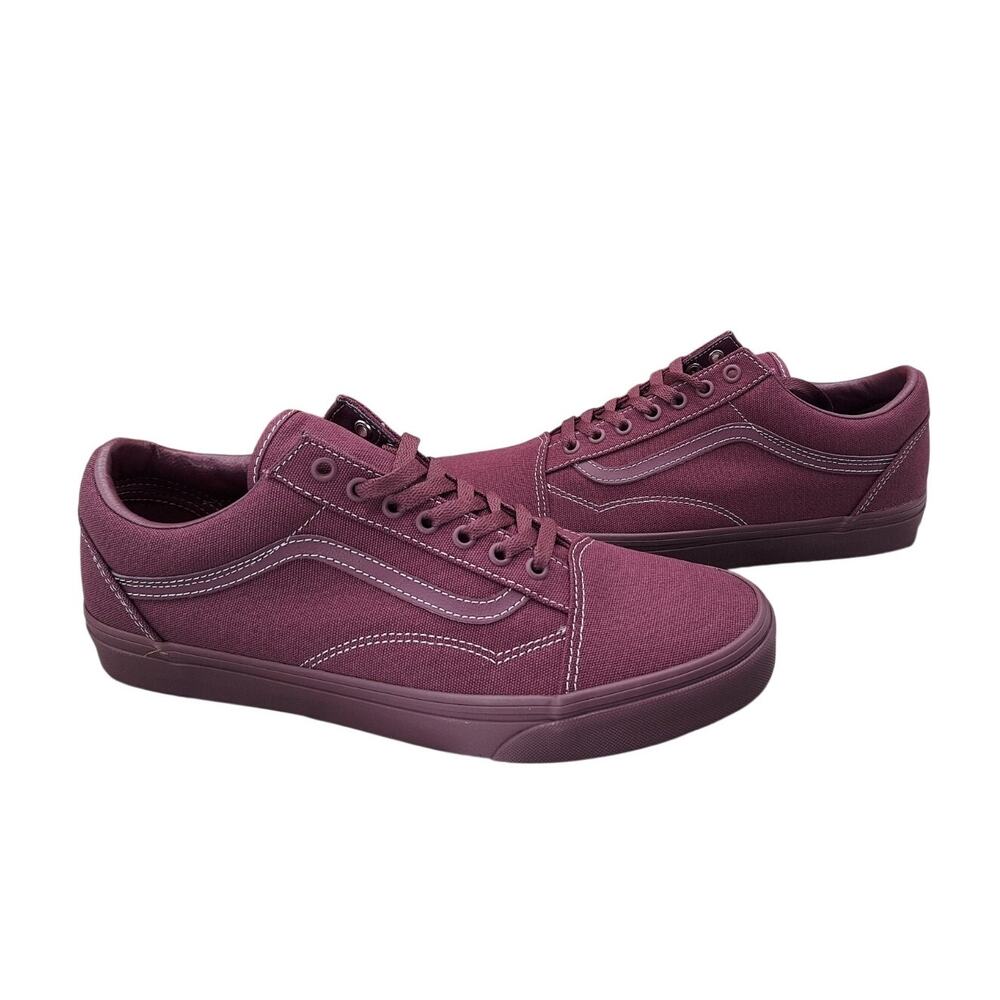 Vans OLD SKOOL Plum Wine Mono Burgundy Womens Size 5.5
